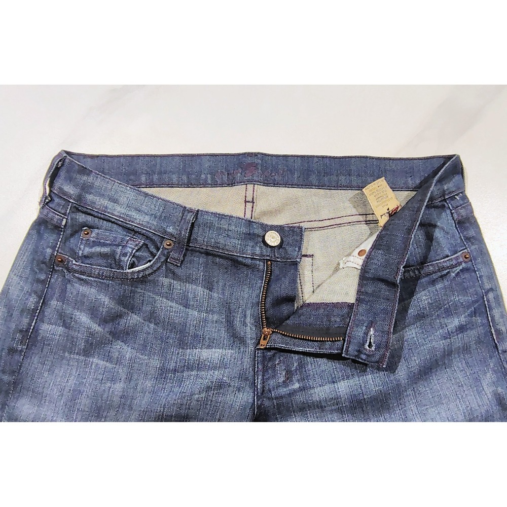 7 For All Mankind Dojo Women Bootcut Flare Jeans Blue Size 32 Mid Rise Denim USA - Picture 9 of 16